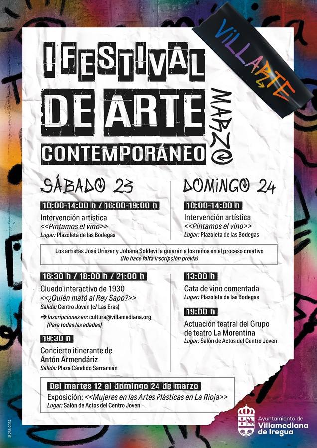 Cartel del I Festival de Arte Contemporáneo en Villamediana de Iregua.